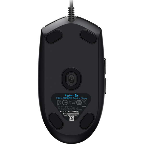 Ratón Gaming con Cable LOGITECH G102 - USB  800DPI  Negro