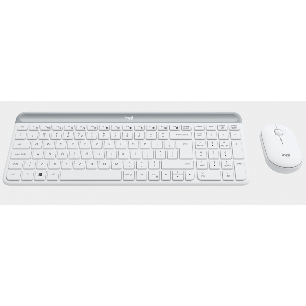 Teclado Y Mouse Logitech Wireless Mk470 Slim White P/n: 920-009199