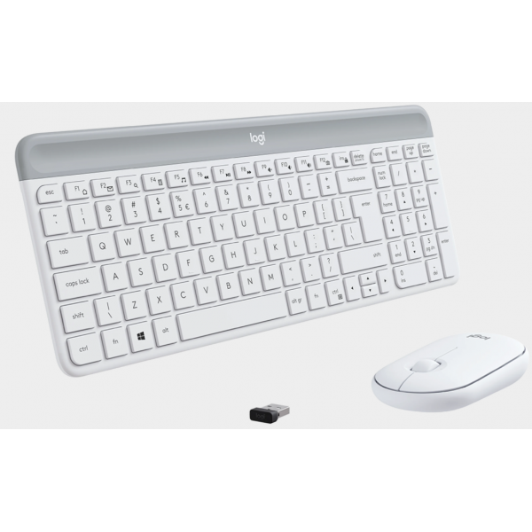 Teclado Y Mouse Logitech Wireless Mk470 Slim White P/n: 920-009199