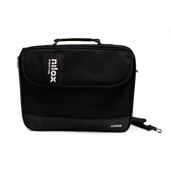 Maletin + Raton USB Nilox / Hasta 15.6" / 1200 Dpi / Asa de mano / Negro / NXMOS5156BK