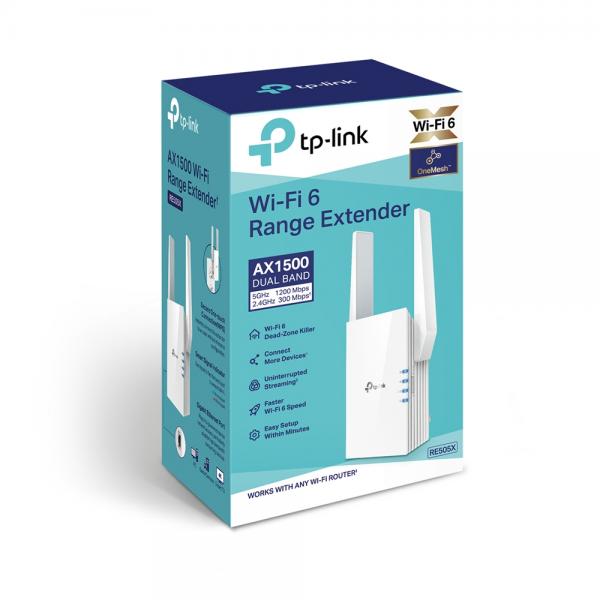 TP-Link RE505X Wi-Fi 6 AX1500 Blanco - Repetidor Wi-Fi