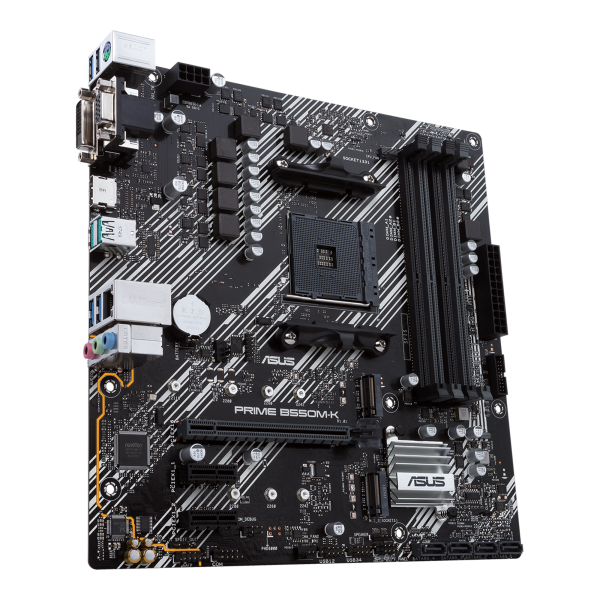 Pb Asus Prime B550m-k Skt Am4 M-atx 4ddr4-3200mhz Hdmi Dvi Vga 3pcie 2m.2 Glan 6usb3.2