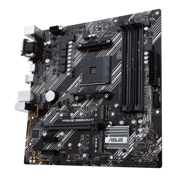 Pb Asus Prime B550m-k Skt Am4 M-atx 4ddr4-3200mhz Hdmi Dvi Vga 3pcie 2m.2 Glan 6usb3.2