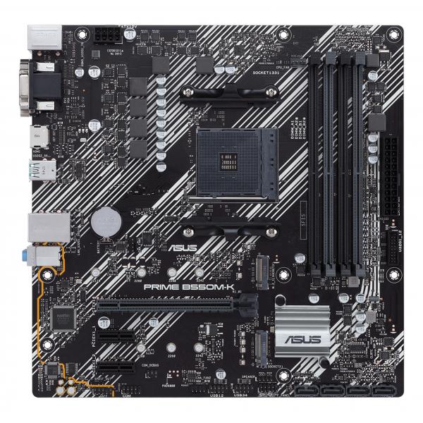 Pb Asus Prime B550m-k Skt Am4 M-atx 4ddr4-3200mhz Hdmi Dvi Vga 3pcie 2m.2 Glan 6usb3.2