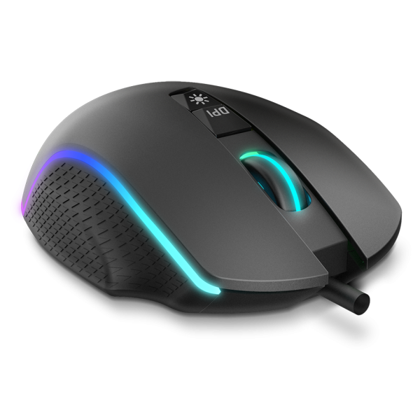 Ratón Gaming con Cable KROM Keos - USB  6400DPI  Negro