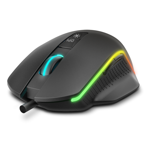 Ratón Gaming con Cable KROM Keos - USB  6400DPI  Negro