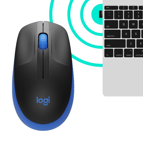 Ratón Inalámbrico LOGITECH M190 - USB  1000DPI  Negro/Azul