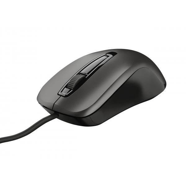 MOUSE TRUST CARVE USB 3 BOTONES Y RUEDA DESPLAZAMIENTO 1200DPI COLOR NEGRO 23733 Hover Image