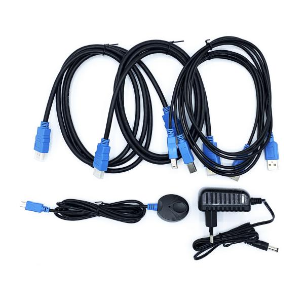Conmutador Kvm Hdmi Aisens A111-0400/ 2Pc Con 1 Sólo Teclado