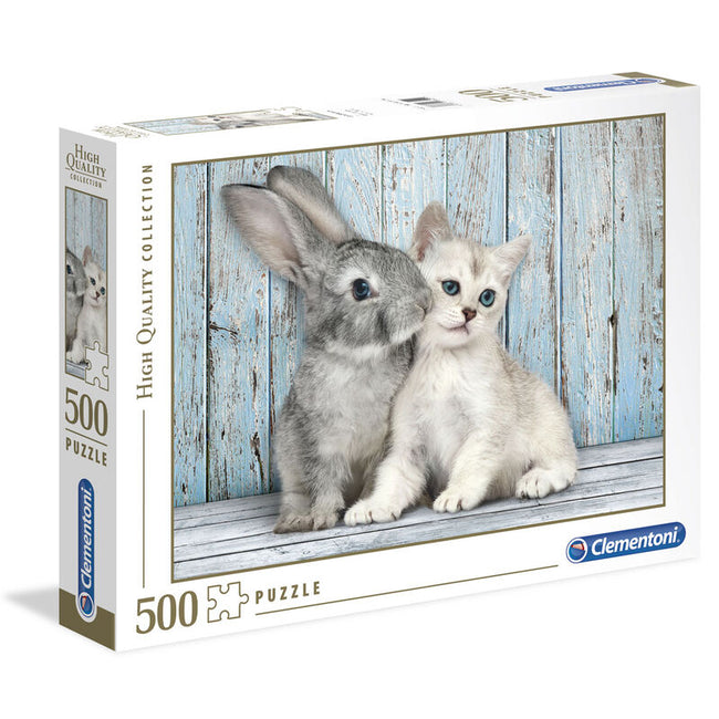Puzzle Gato Y Conejo 500Pzs Hover Image