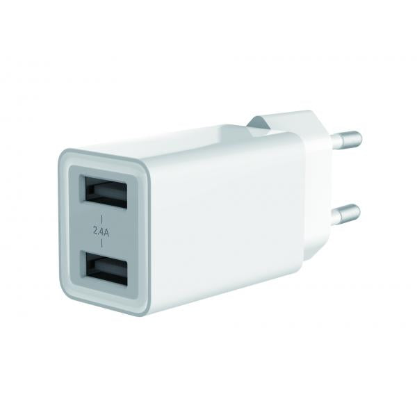 Cargador Conceptronic 2xusb 5v - 12w Blanco