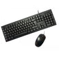 Teclado Y Mouse Coolbox Color Negro Resistente A Salpicaduras 1000dpi