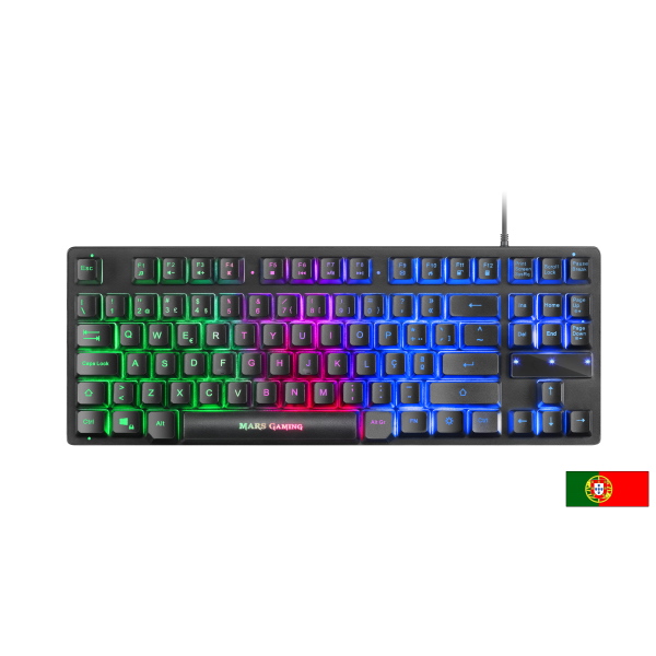 Teclado Y Mouse Mars Gaming Mcptkl Teclado En Portugues De Formato Reducido Tkl Rgb Brathing &
