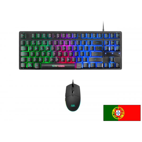 Teclado Y Mouse Mars Gaming Mcptkl Teclado En Portugues De Formato Reducido Tkl Rgb Brathing &