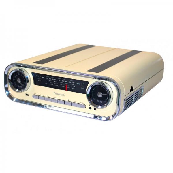 Lauson 01tt15 Cream / Tocadiscos Con Radio Fm