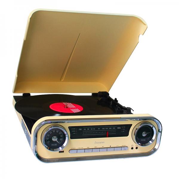 Lauson 01tt15 Cream / Tocadiscos Con Radio Fm
