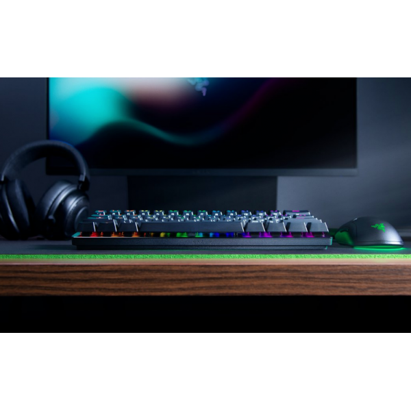 Teclado Mecánico Gaming Razer Huntsman Mini Clicky Optical Switch Morado
