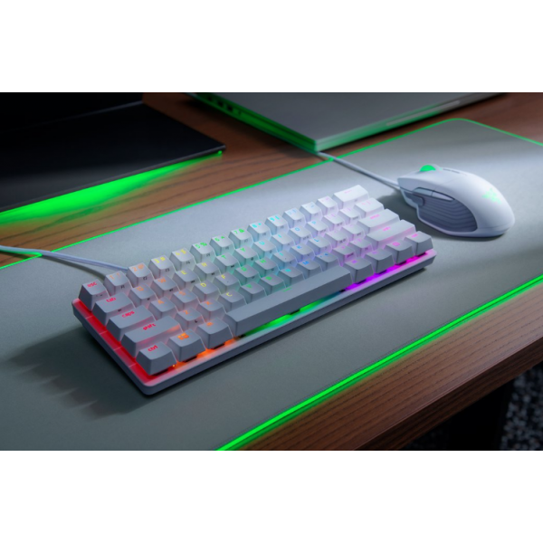 Teclado Mecánico Gaming Razer Huntsman Mini Blanco Clicky Optical Switch Morado Main Image