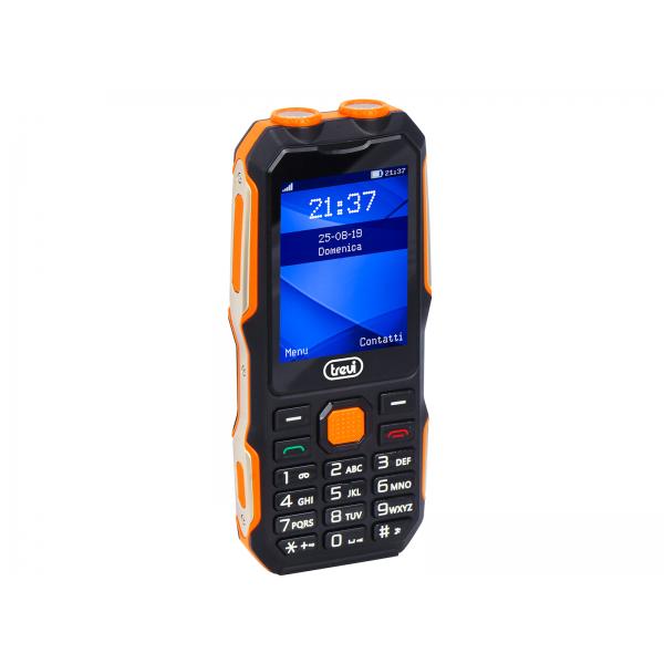 Teléfono Móvil Trevi Antigolpes Forte 70 Negro Naranja