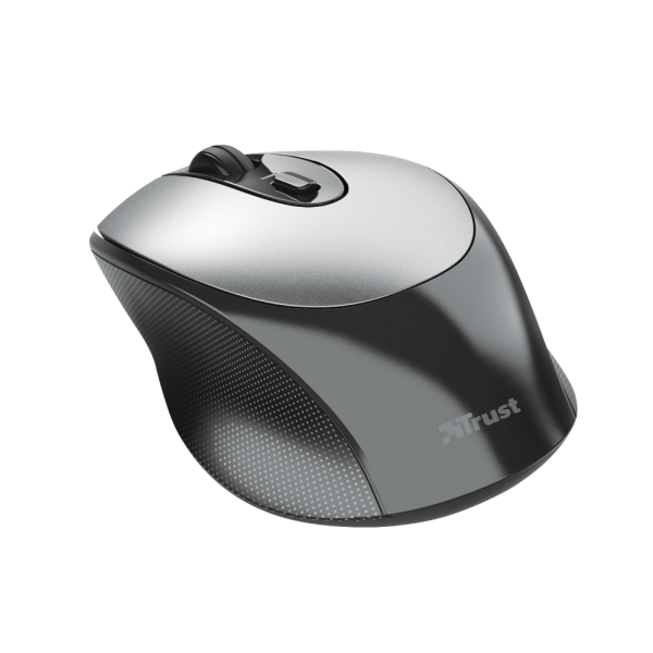 MOUSE TRUST WIRELESS ZAYA NEGRO - RECARGABLE USB-C - 4 BOTONES - 800/1200/1600DPI - RECEPTOR MICRO U