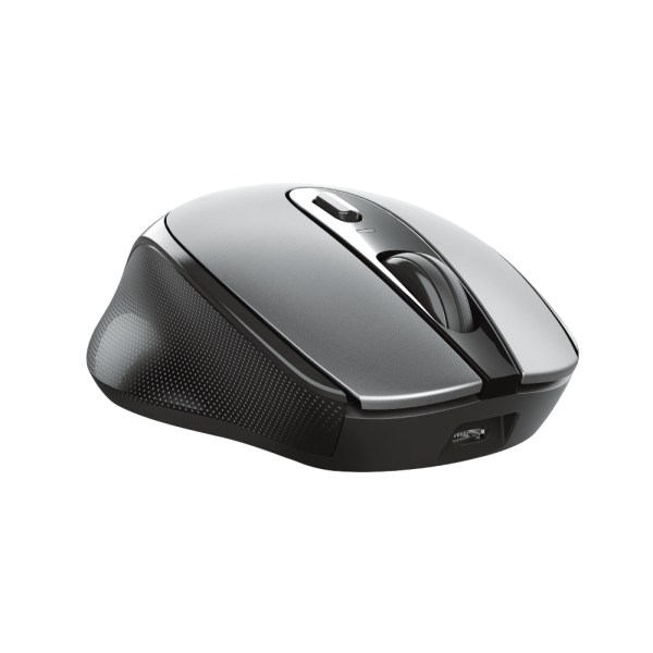 MOUSE TRUST WIRELESS ZAYA NEGRO - RECARGABLE USB-C - 4 BOTONES - 800/1200/1600DPI - RECEPTOR MICRO U