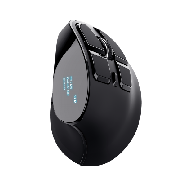 Mouse Trust Wireless Ergo Voxx Recargable Diseo Vertical 1200-2400dpi 9 Botones 23731