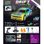 808P 1/22 4WD Drift Rojo Azul - Coche RC Eléctrico
