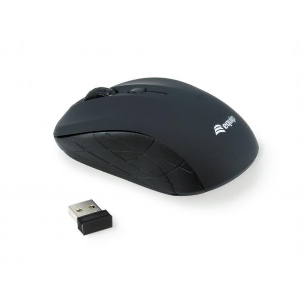 MOUSE EQUIP WIRELESS MINI LIFE OPTICO 4 BOTONES SCROLL NEGRO 1600DPI