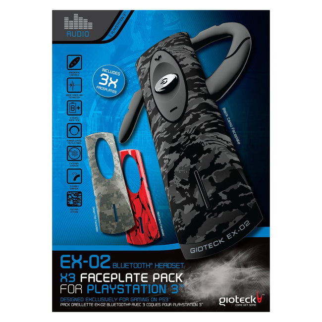 Bluetooth Headset EX-02 Faceplate Pack X3 Gioteck PS3 PS3 (Accesorios) Hover Image