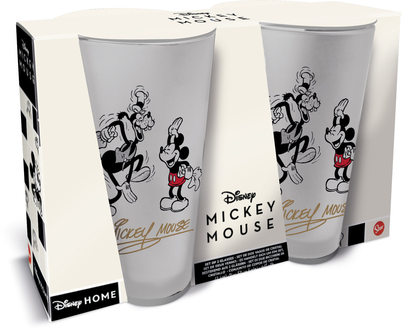 Set 2 Vasos Casual 490Ml Mickey Mouse Vintage