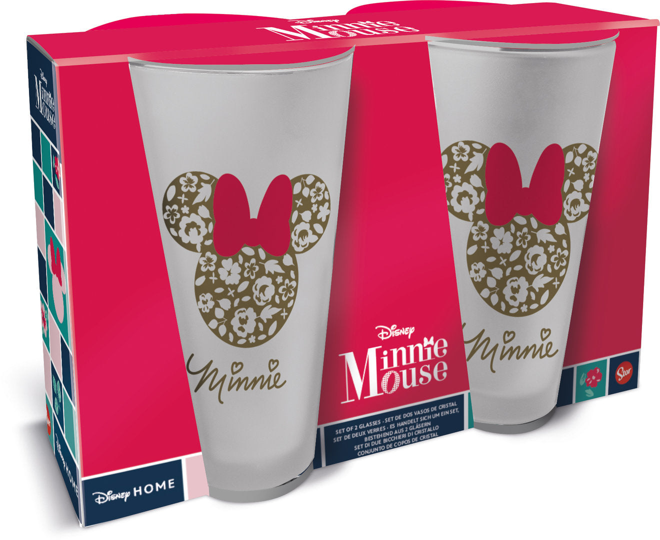 Set 2 Vasos Casual Minnie Mouse Garden 490Ml