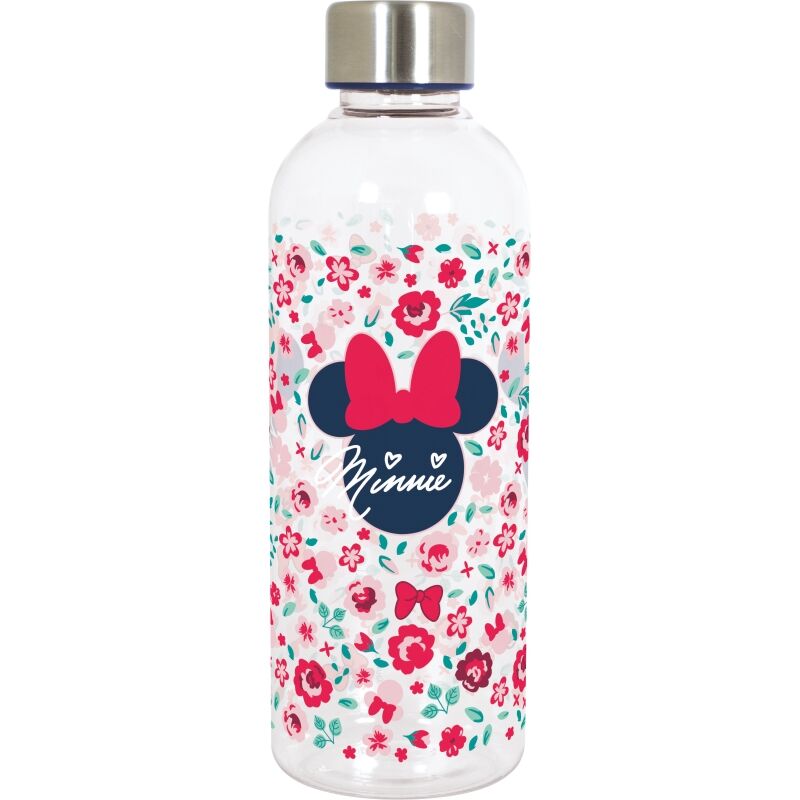 Botella De Plástico Minnie Mouse Flores 850 Ml