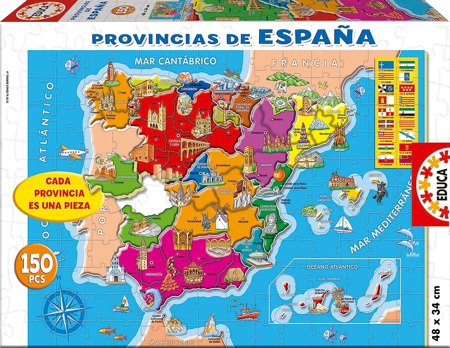 Puzzle 150 Provincias Espaa
