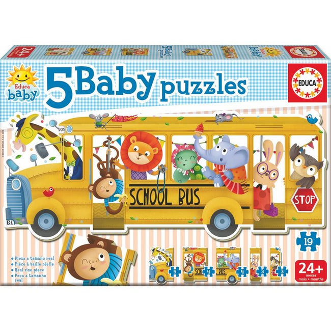 Puzzle School Bus 2-5Pzs Hover Image