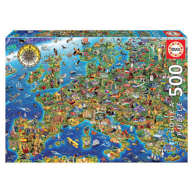 Puzzle 500 Mapa De Europa Hover Image