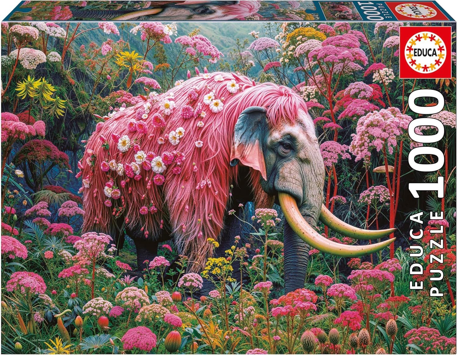 Puzzle 1000 Elefante Floral
