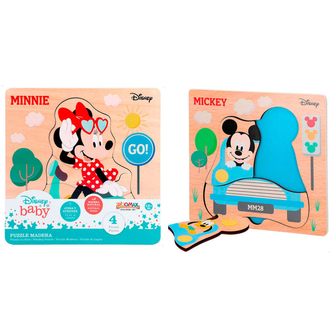 Puzzle Surtido Madera Mickey Minnie Disney Hover Image