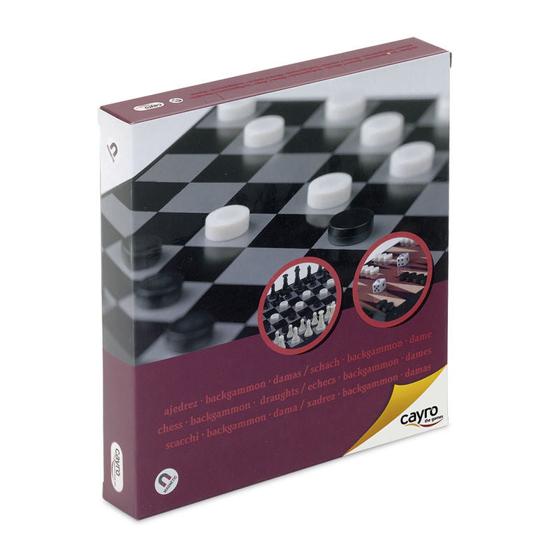 Ajedrez Damas Backgammon Magnetico Cuadrado