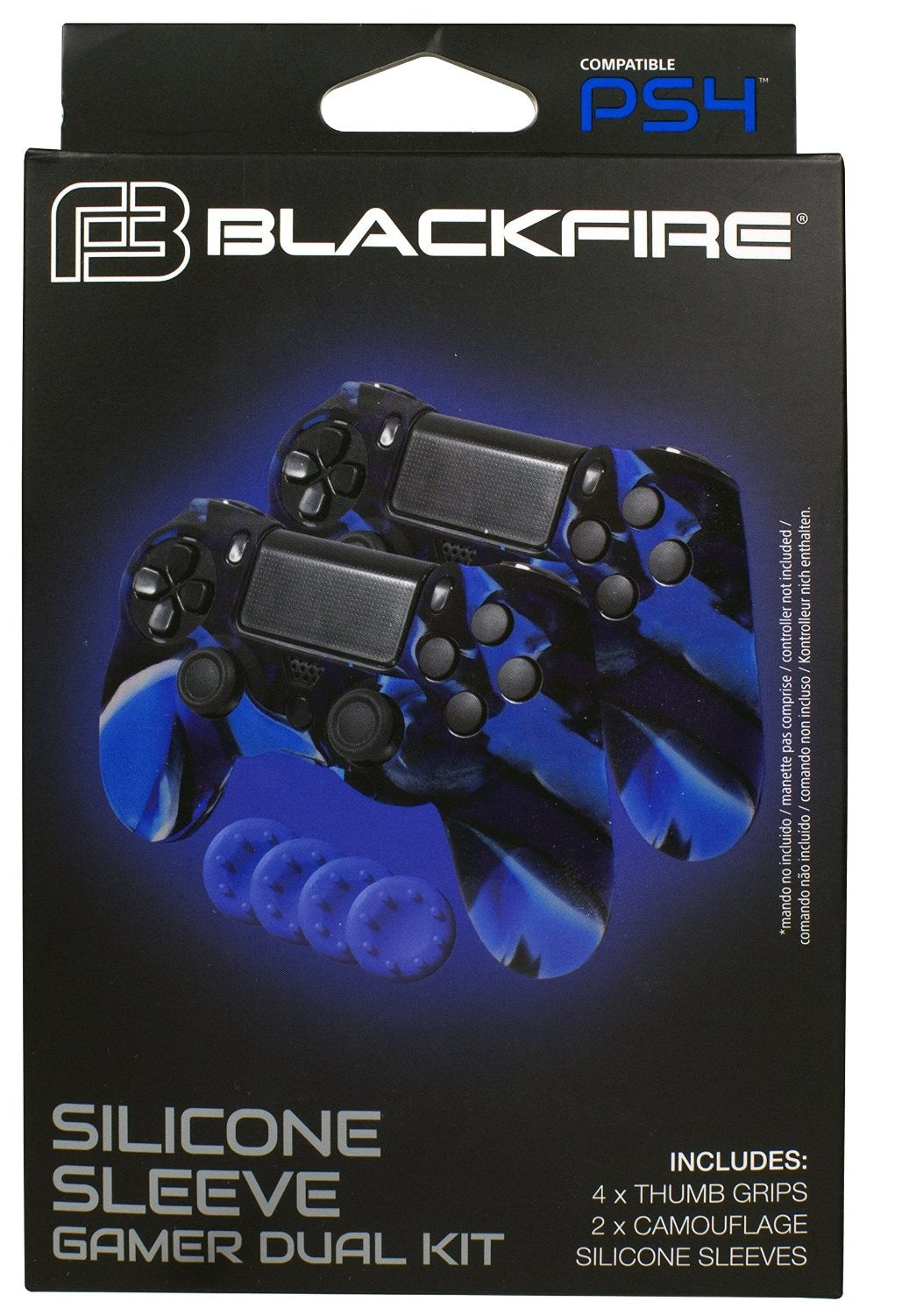 Silicone Sleeve Gamer Dual Kit Blackfire Ps4 PS4 (accesorios)