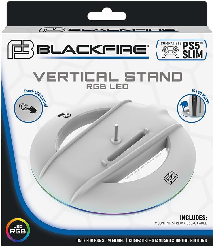 Vertical Stand RGB LED Blackfire Ps5 Slim PS5 (accesorios)