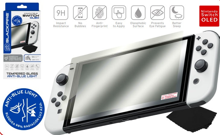 Screen Protector Tempered Glass Antibluelight 9H Blackfire S NINTENDO SWITCH (Accesorios)
