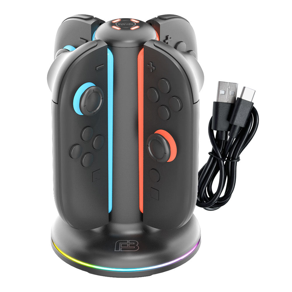 Blackfire Quad Charging Dock Joycon Rgbled Switch 2 NINTENDO SWITCH 2 (Accesorios)