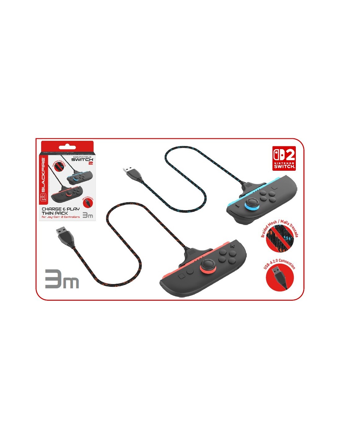 Blackfire Chargue & Play Twin Pack Joycon2 Switch 2 NINTENDO SWITCH 2 (Accesorios)