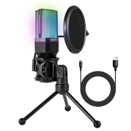 Micrófono Woxter Mic Studio 65 Rgb/ Usb 2.0