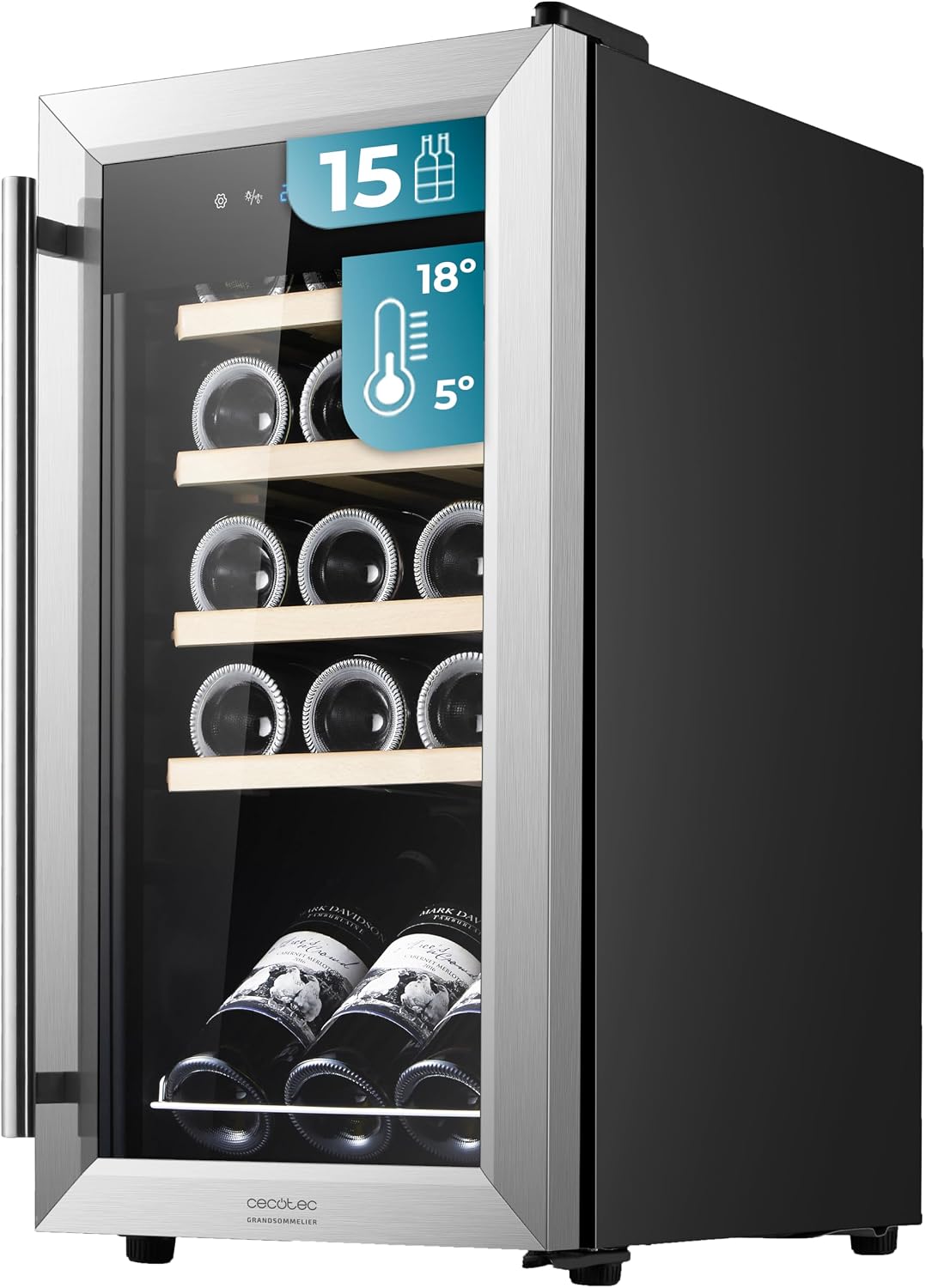 Vinoteca Cecotec GrandSommelier 1550 Inox Compressor