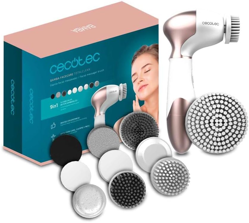Cepillo Limpiador Facial Bamba FaceCare TotalClean Cecotec