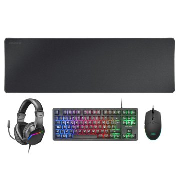 Teclado Mouse Headset Y Alfombrilla Mars Gaming Mcprgb3Fr Fr