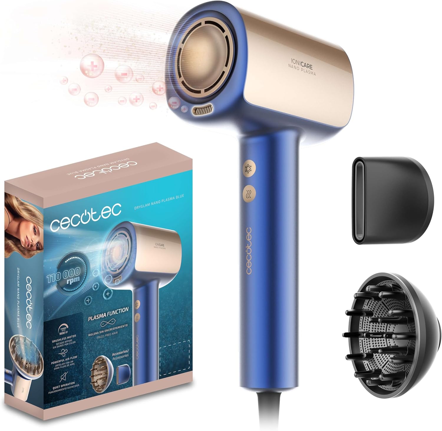Secador Cecotec IoniCare Nano Plasma Blue