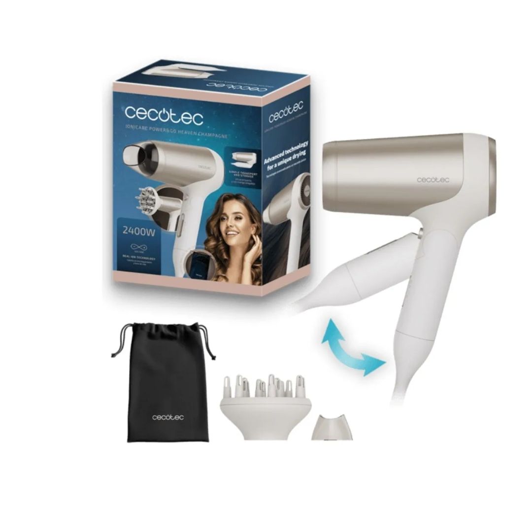 Secador Cecotec IoniCare Power&Go Heaven Champagne