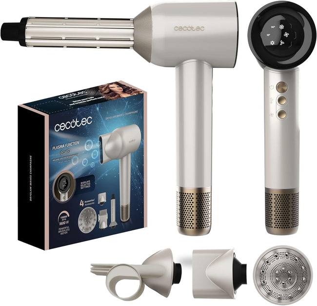 Secador Cecotec DryGlam Waves Champagne Hover Image
